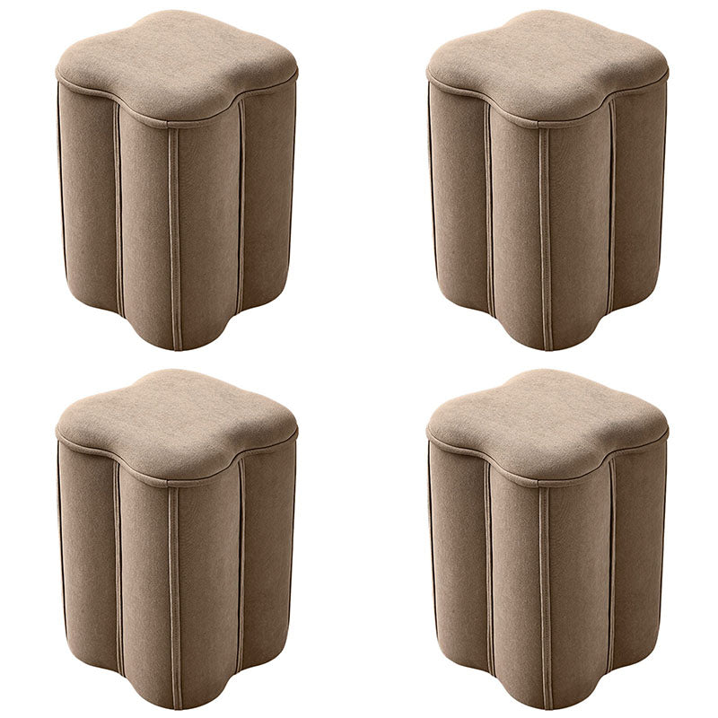 Solid Color Fabric Standard Stool Modern Simple Plum Blossom Upholstered Footstool