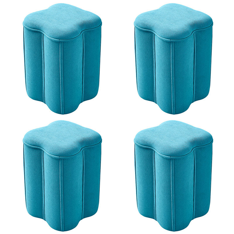 Solid Color Fabric Standard Stool Modern Simple Plum Blossom Upholstered Footstool