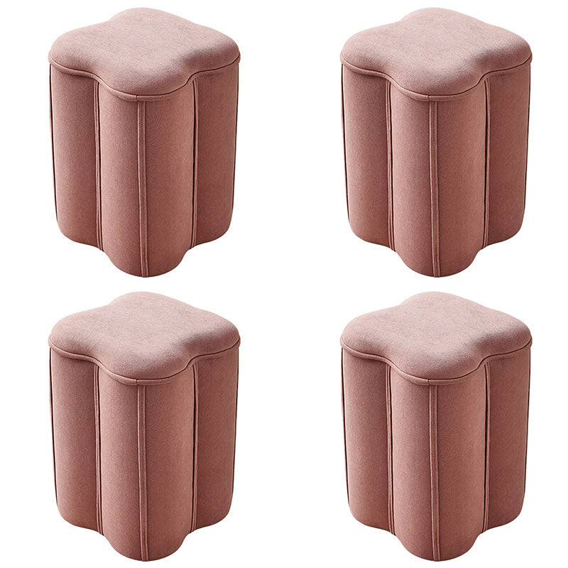 Solid Color Fabric Standard Stool Modern Simple Plum Blossom Upholstered Footstool