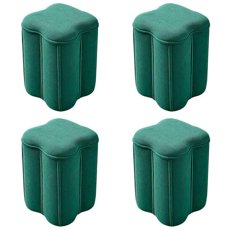 Solid Color Fabric Standard Stool Modern Simple Plum Blossom Upholstered Footstool