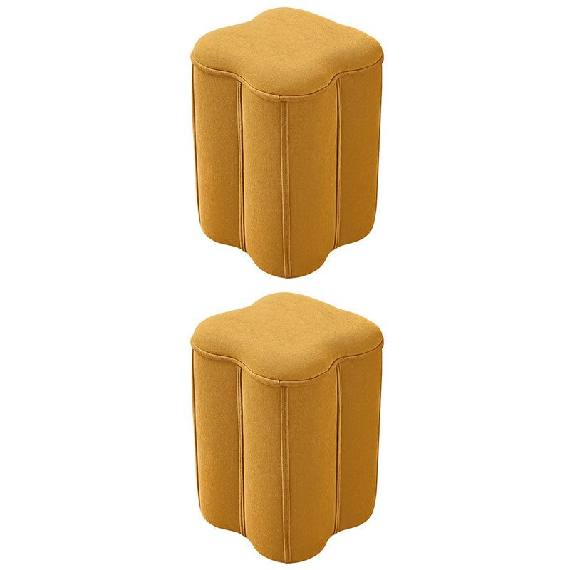 Solid Color Fabric Standard Stool Modern Simple Plum Blossom Upholstered Footstool
