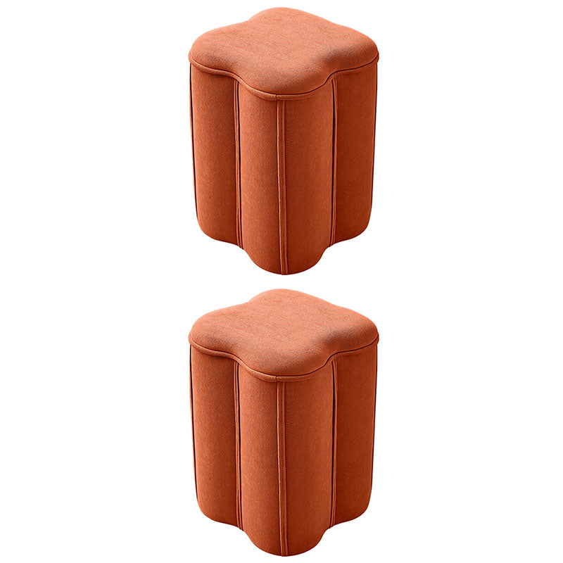 Solid Color Fabric Standard Stool Modern Simple Plum Blossom Upholstered Footstool