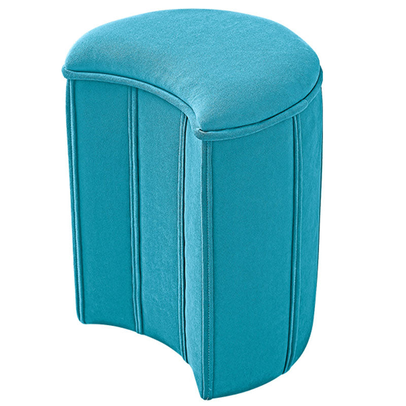 Solid Color Fabric Standard Stool Modern Simple Moon Upholstered Footstool