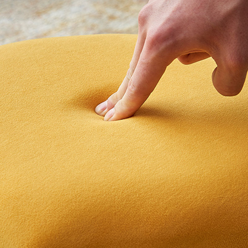 Solid Color Fabric Standard Stool Modern Simple Moon Upholstered Footstool