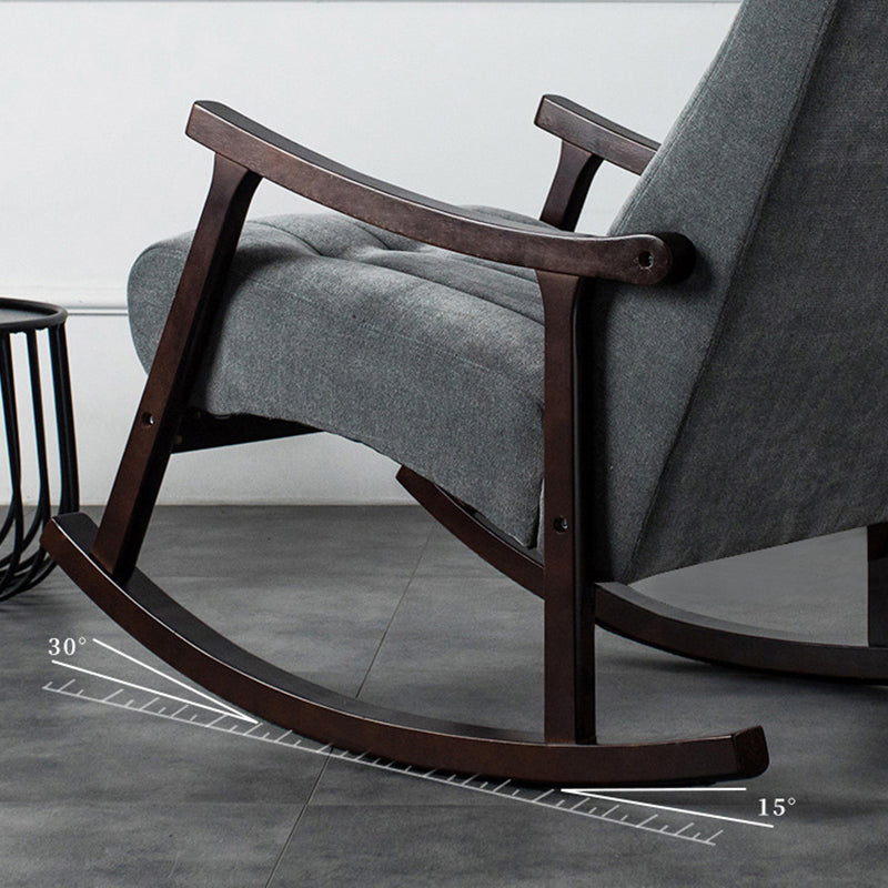 Wood Base Single Rocking Chair Lounge Leisure Lazy Chair for Living Room