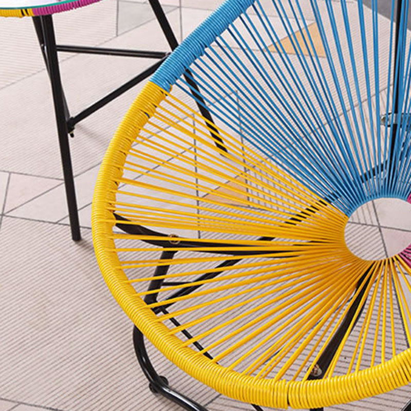 Iron Base Rocking Chair Lounge Simple Plastic Material Chair for Living Room