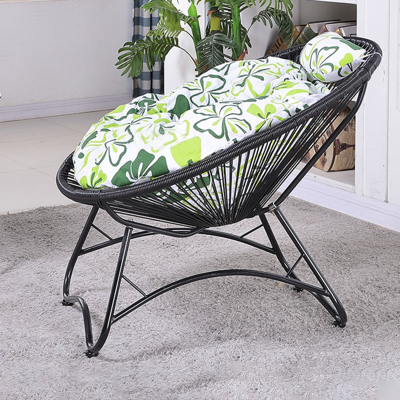 Iron Base Rocking Chair Lounge Simple Plastic Material Chair for Living Room