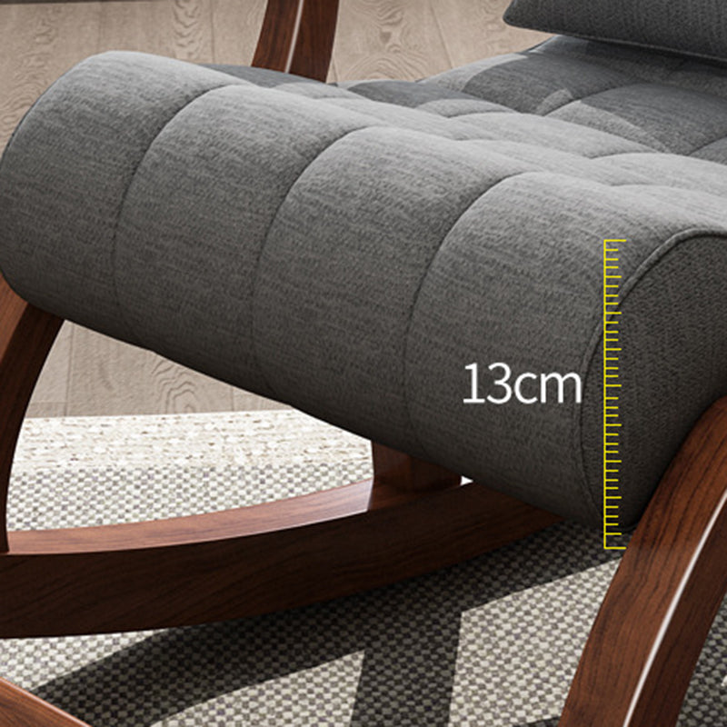 Single Lounge Lazy Sofa Chair Wood Base Rocking Chair for Living Room