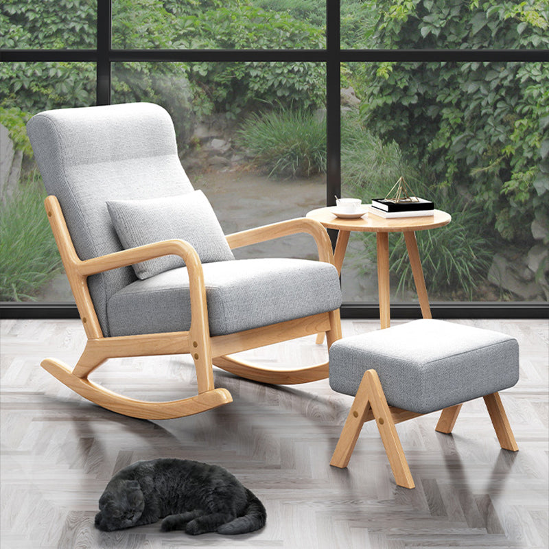 Modern Style Leisure Lounge Rocking Chair in Wooden Lazy Chair