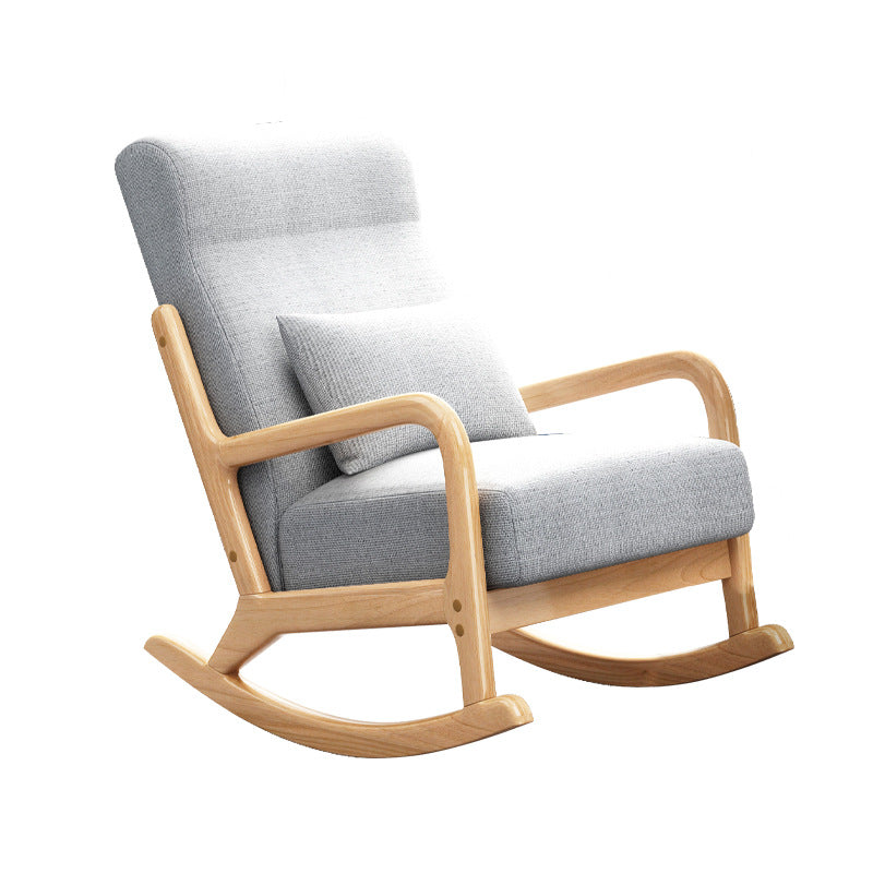 Modern Style Leisure Lounge Rocking Chair in Wooden Lazy Chair