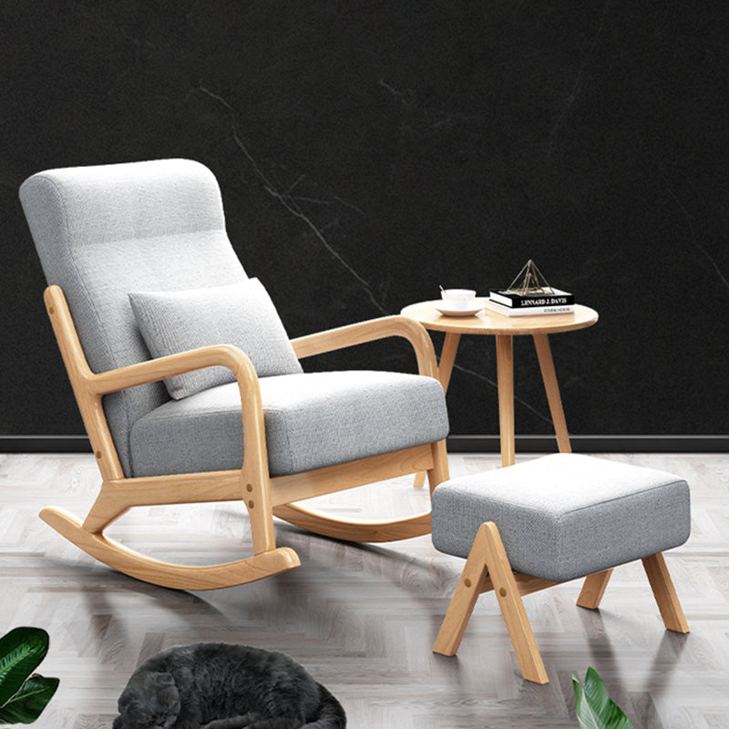 Modern Style Leisure Lounge Rocking Chair in Wooden Lazy Chair