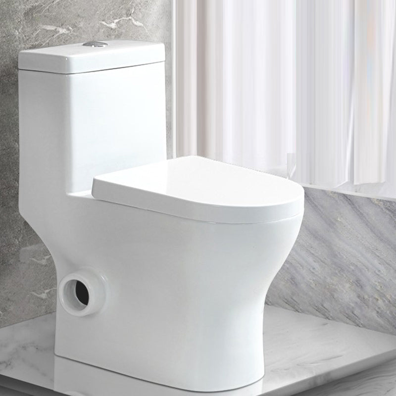 Contemporary Floor Mount Flush Toilet White Urine Toilet for Bathroom