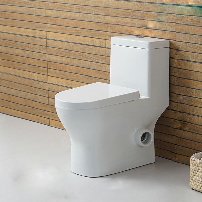 Contemporary Floor Mount Flush Toilet White Urine Toilet for Bathroom