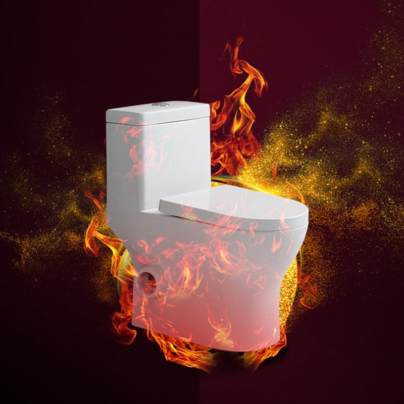 Contemporary Floor Mount Flush Toilet White Urine Toilet for Bathroom