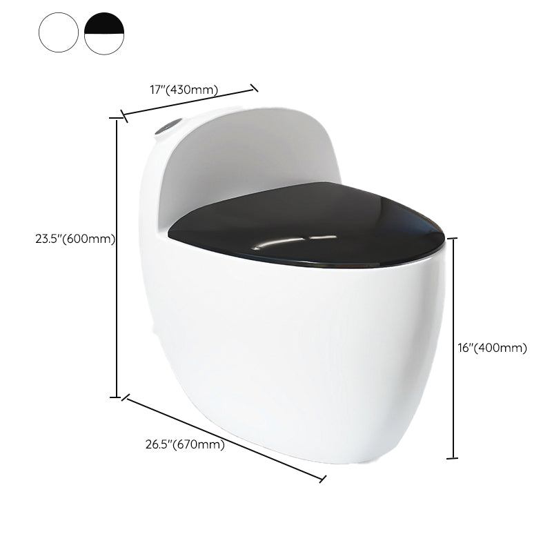 Contemporary Floor Mount Flush Toilet Siphon Jet Urine Toilet for Washroom