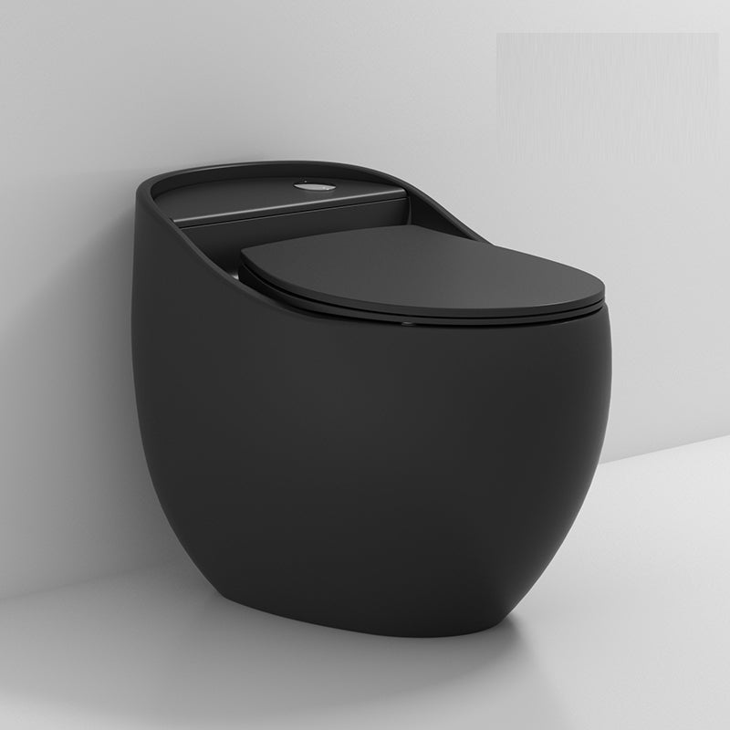 Modern Ceramic Flush Toilet Floor Mount Urine Toilet with Slow Close Seat for Washroom