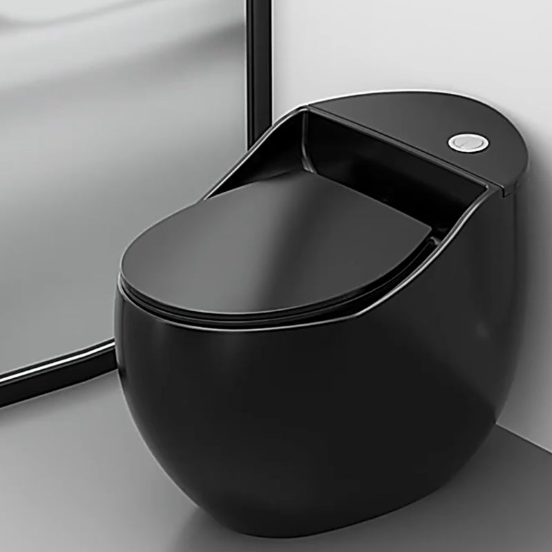 Modern Ceramic Flush Toilet Floor Mount Urine Toilet with Slow Close Seat for Washroom