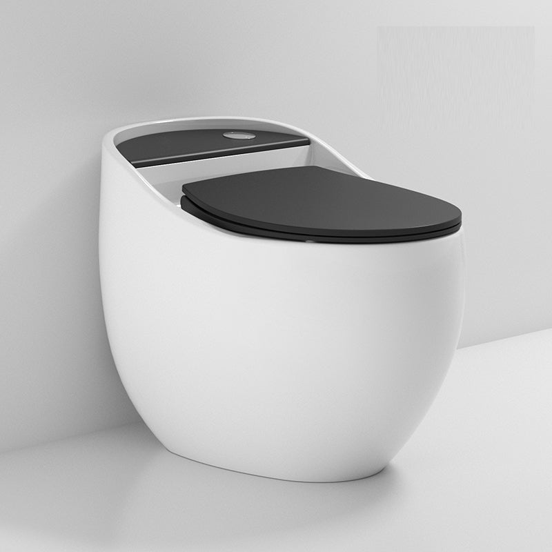 Modern Ceramic Flush Toilet Floor Mount Urine Toilet with Slow Close Seat for Washroom