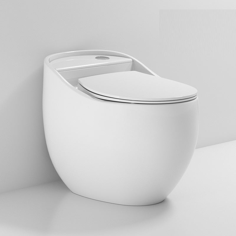 Modern Ceramic Flush Toilet Floor Mount Urine Toilet with Slow Close Seat for Washroom