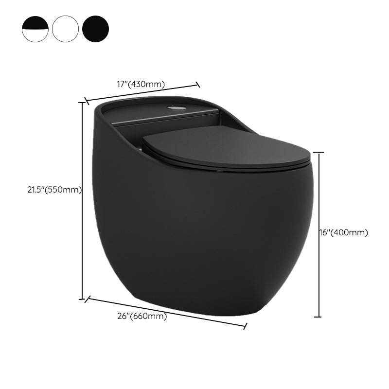 Modern Ceramic Flush Toilet Floor Mount Urine Toilet with Slow Close Seat for Washroom