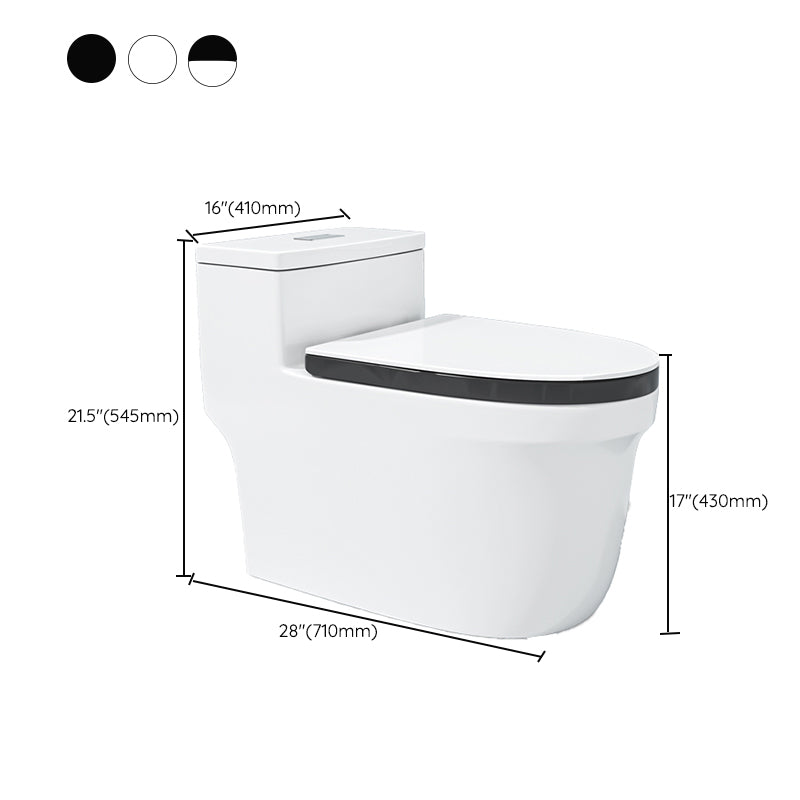 Traditional Ceramic Toilet Floor Mount Urine Toilet with Slow Close Seat for Washroom