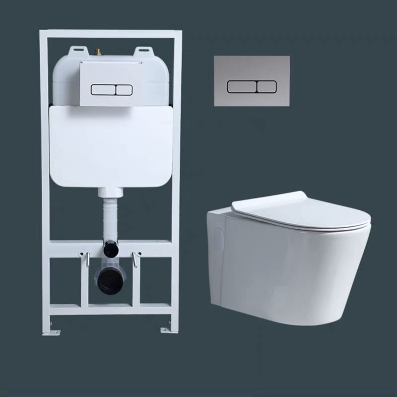 Modern White Ceramic Flush Toilet Wall Mount Urine Toilet for Washroom