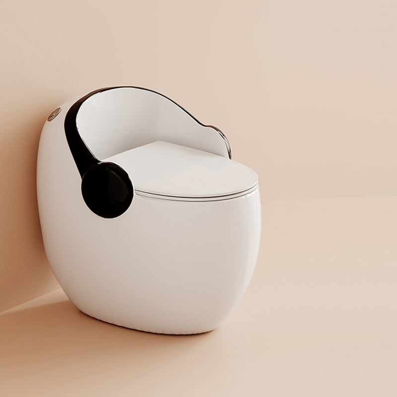 Contemporary Floor Mount Flush Toilet Seat Included Toilet Bowl for Washroom