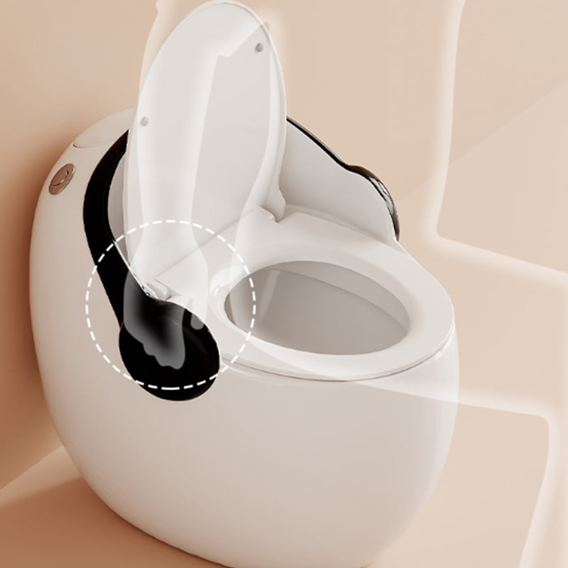 Contemporary Floor Mount Flush Toilet Seat Included Toilet Bowl for Washroom