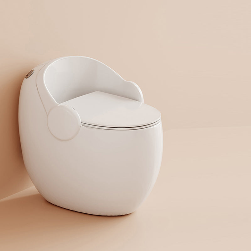 Contemporary Floor Mount Flush Toilet Seat Included Toilet Bowl for Washroom