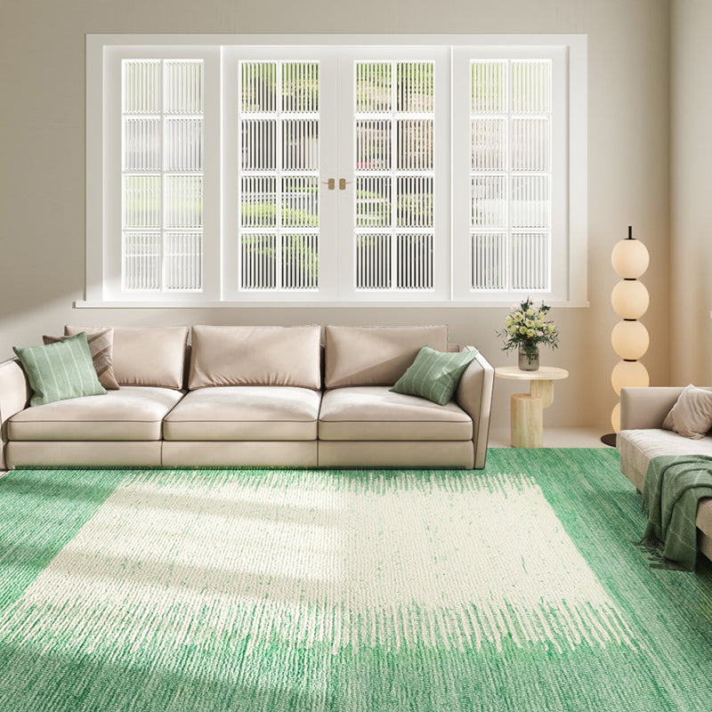 Green Modern Carpet Graphic Polyester Area Carpet Tear Resistant Carpet for Home Decor