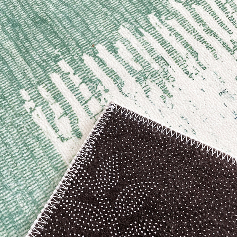Green Modern Carpet Graphic Polyester Area Carpet Tear Resistant Carpet for Home Decor