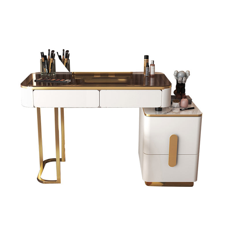 Glass Vanity Dressing Table Bedroom Vanity Dressing Table with Drawer