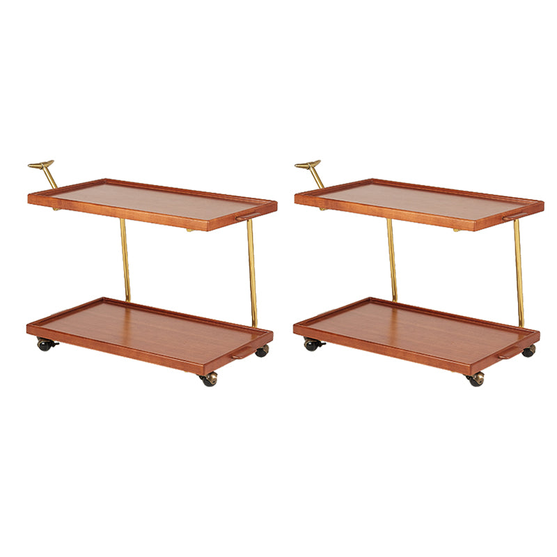 Modernistic End Slide Table Living Room Rectangular with Storage Solid Wood