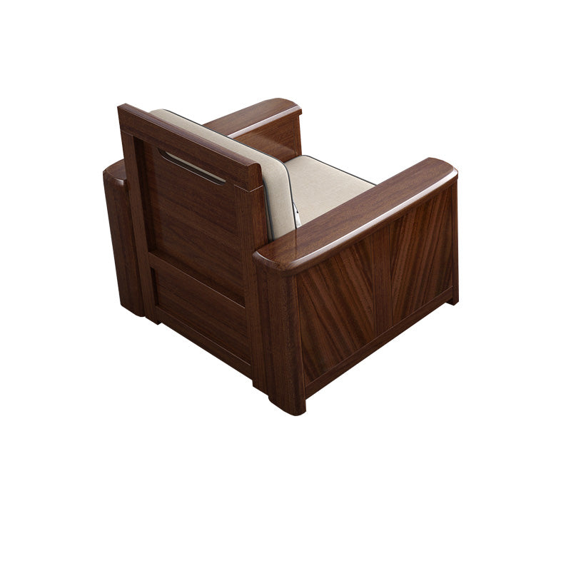 County Style Solid Wood Frame Sofa Cotton Blend Sofa and Chaise