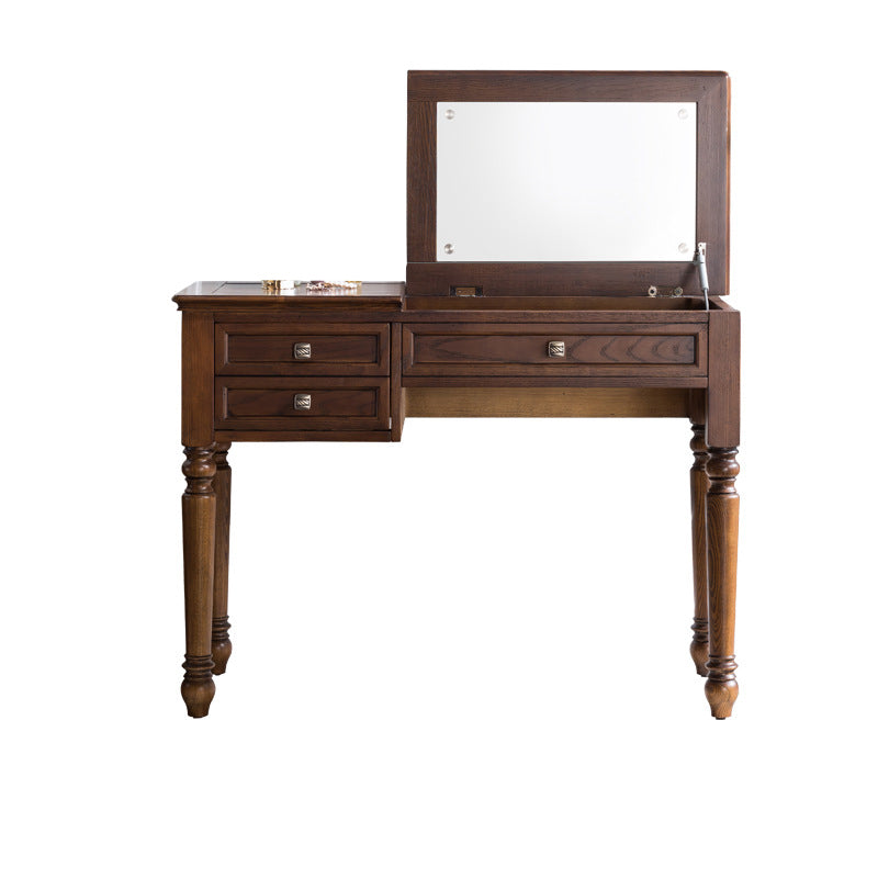 Traditions Vanity Dressing Table Solid Wood Make-up Vanity with Mirrors