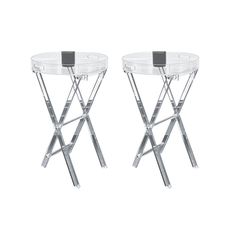 Modern Transparent End Table Round/Rectangular Acrylic Side Table