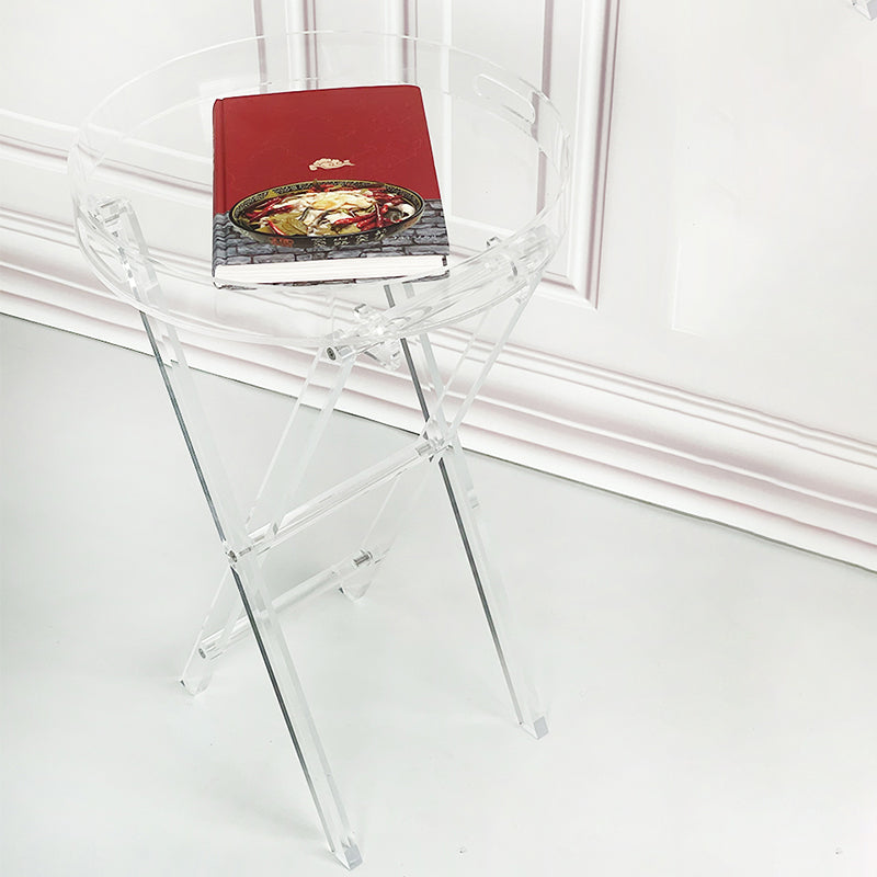 Modern Transparent End Table Round/Rectangular Acrylic Side Table
