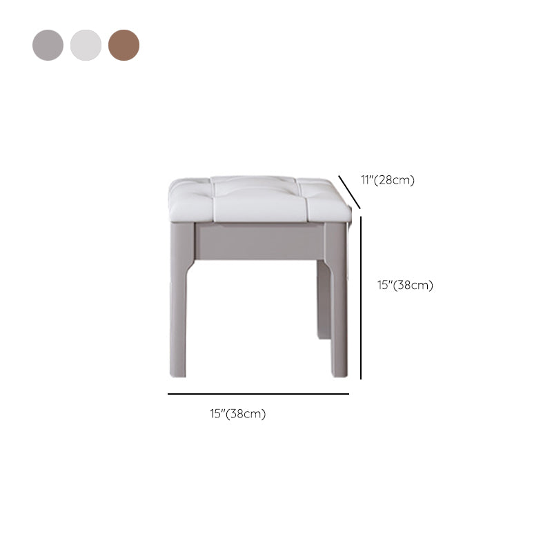 Wooden Vanity Makeup Dressing Table Stool Set with Mirror Vanity Desk