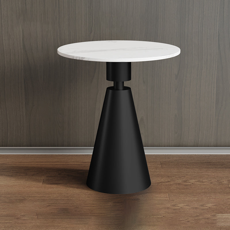 Glam Metal Side End Table Pedestal Round Living Room Sofa Side Accent Table
