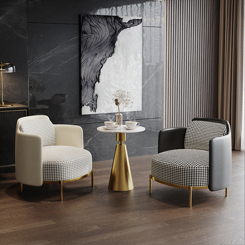 Glam Metal Side End Table Pedestal Round Living Room Sofa Side Accent Table