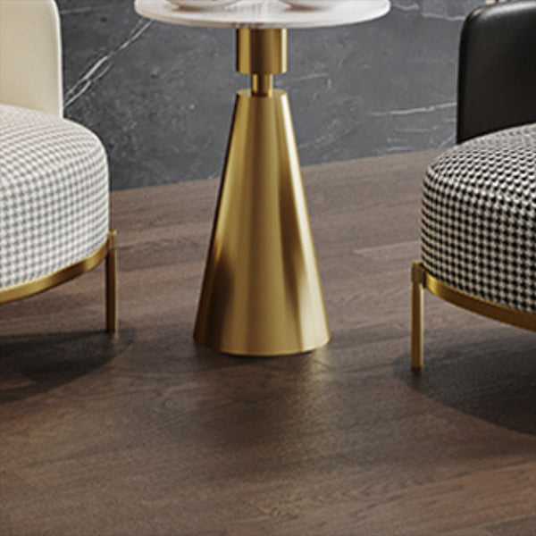 Glam Metal Side End Table Pedestal Round Living Room Sofa Side Accent Table