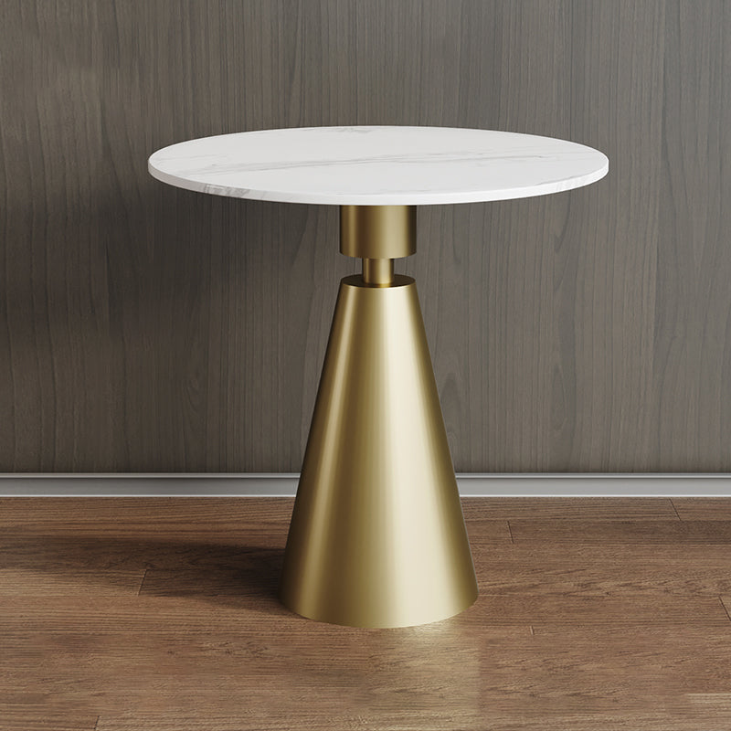 Glam Metal Side End Table Pedestal Round Living Room Sofa Side Accent Table