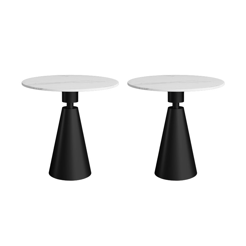 Glam Metal Side End Table Pedestal Round Living Room Sofa Side Accent Table
