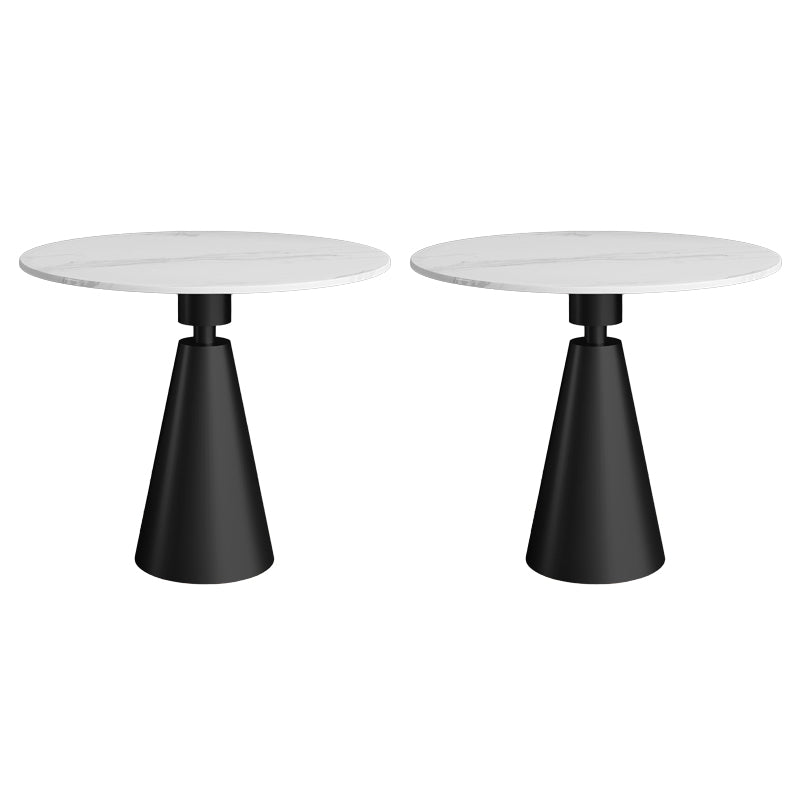 Glam Metal Side End Table Pedestal Round Living Room Sofa Side Accent Table