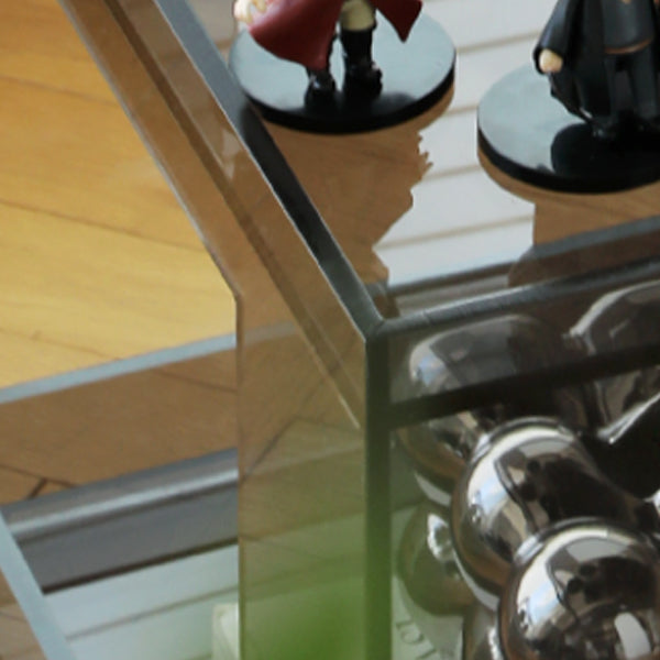 Modern Block Accent Side Table with Storage Square Living Room Corner Table