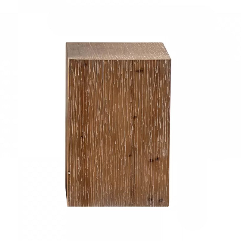 Rustic Walnut Living Room Distressed Solid Wood Sofa Accent Side Table