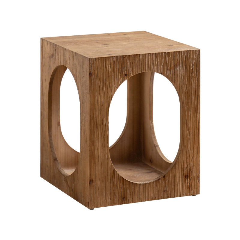 Rustic Walnut Living Room Distressed Solid Wood Sofa Accent Side Table