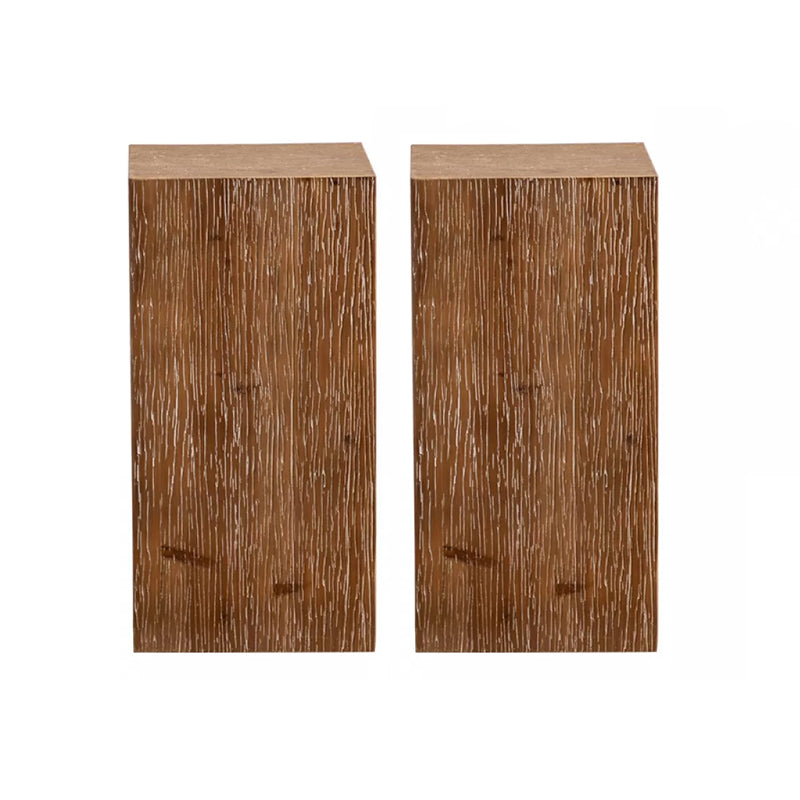 Rustic Walnut Living Room Distressed Solid Wood Sofa Accent Side Table