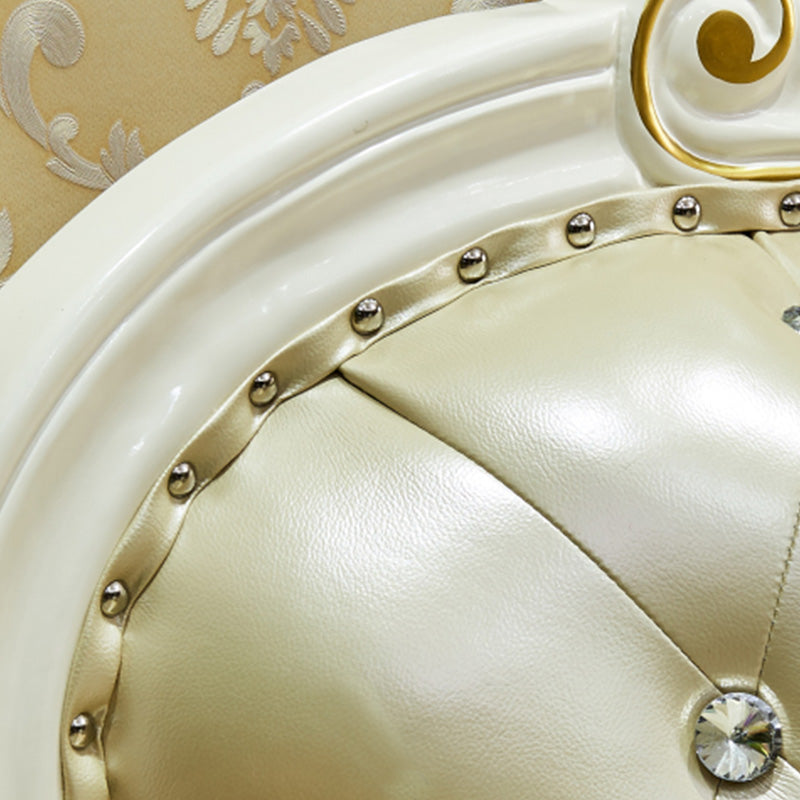 Contemporary Genuine Leather Sectional Tufted Back Sloped Arm Sectional