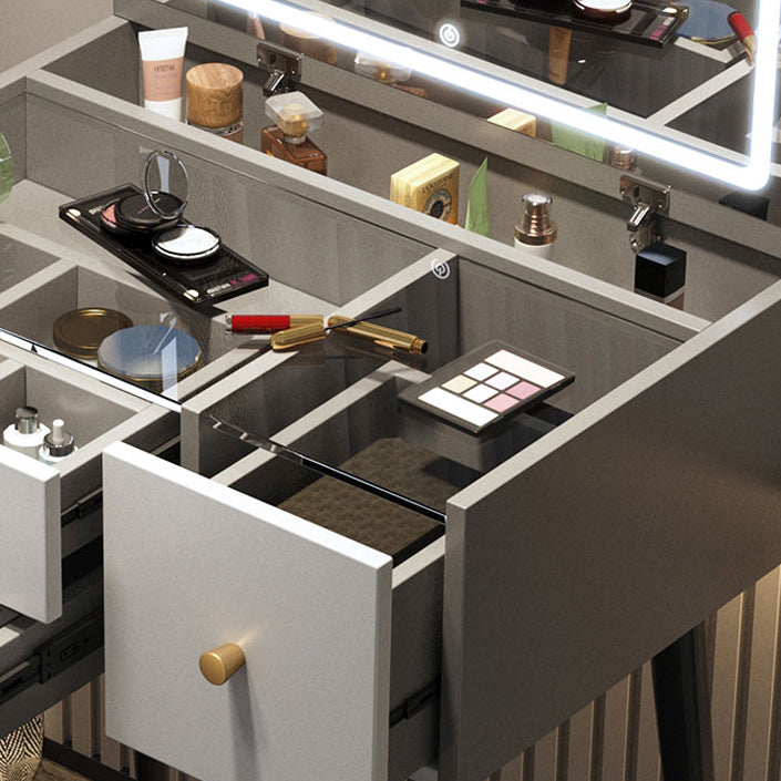 Contemporary Dressing Table Glass Lighted Mirror Bedroom Make-up Vanity